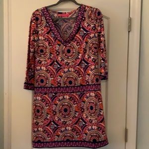 Drop waist paisley dress